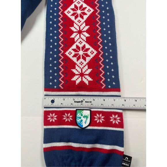 Killington Audi FIS Ski World Cup Scarf Knit Fair Isle Red White Blue Winter EUC - Picture 7 of 8